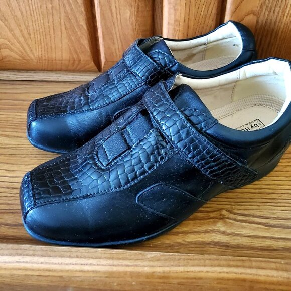 COMFORT SHOES ORTHO-LINE HOOPOE WOMEN SIZE 8 LEATHER BLACK NEW ADJUSTABLE CLOSUR - Picture 5 of 9